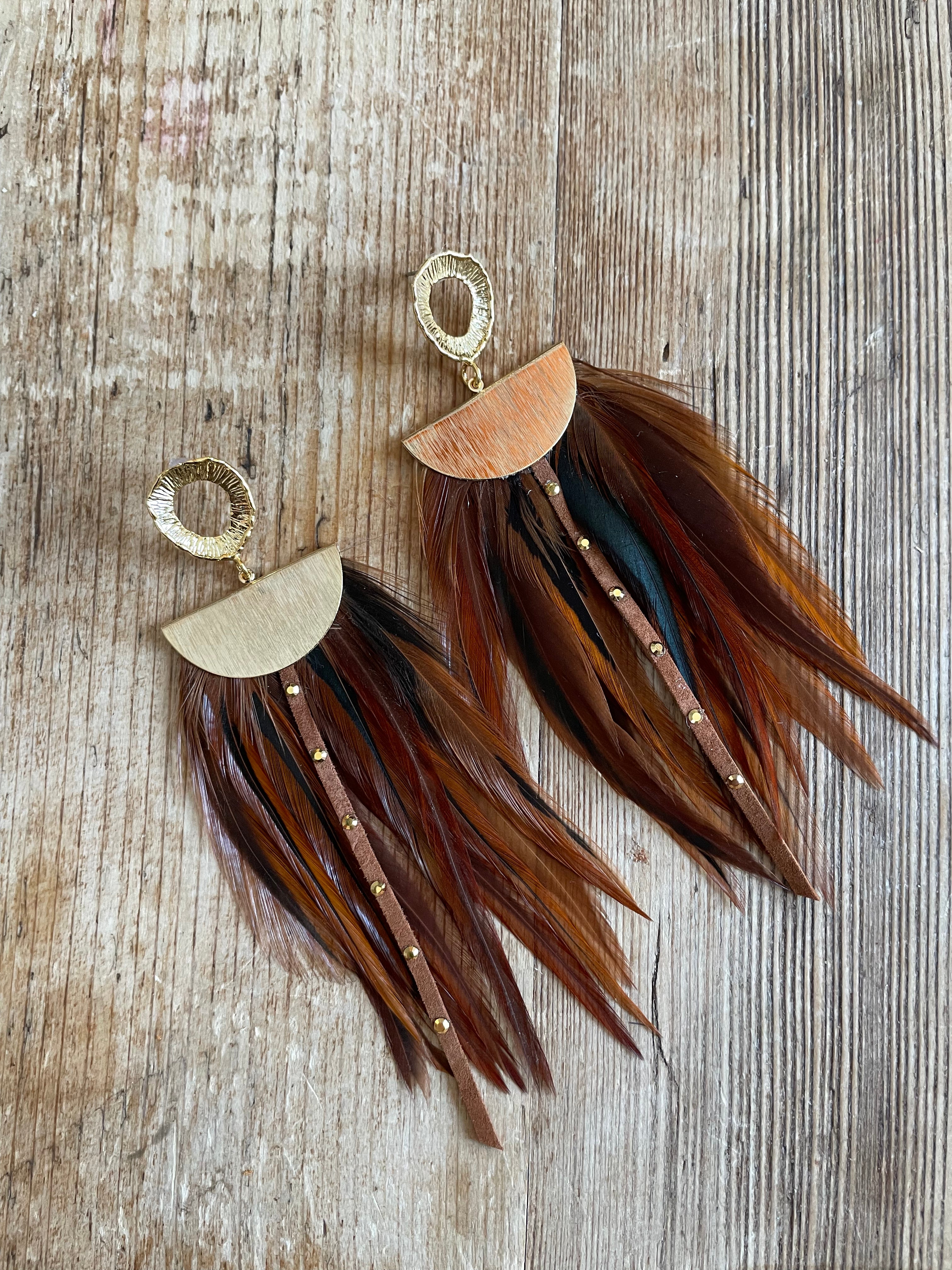 Feather Tassel Earrings DLX