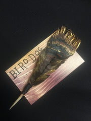Hand painted Leather Turkey Feather- sold out