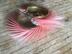 Feather Hoop Earrings