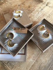 Feather Hoop Earrings