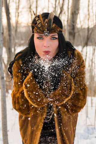 Woodland Feather Chain Crown