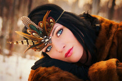 Woodland Feather Chain Crown - SOLD